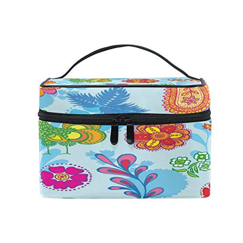 Paisley Floral Cock And Hen Makeup Bag, Cosmetic Bag, Toiletry Bag, Cosmetic Makeup Organizer Case Storage, for Women, Men, Kids, Girls, Traveling, Professional, With Mesh Bag Brush Holder Paisley Floral Cock And Hen Makeup Bag, Cosmetic Bag, Toiletry Bag, Cosmetic Makeup Organizer Case Storage, for Women, Men, Kids, Girls, Traveling, Professional, With Mesh Bag Brush Holder