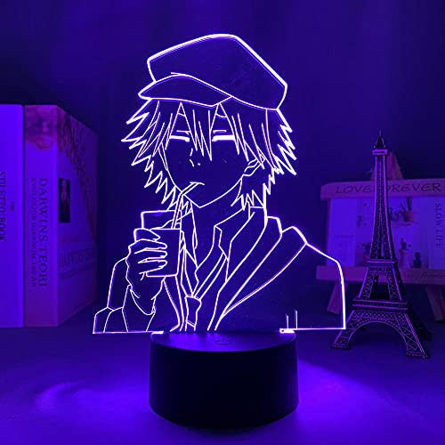 Anime Lamp Led Light Bungo Stray Dogs Ranpo for Bedroom Decoration Nightlight Birthday Gift Room Decor Table 3D Bungo Stray Dogs-Remote Control