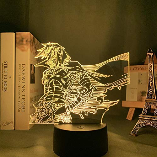 3D Anime Lamp Gurren Lagann Kamina Led Night Light for Bedroom Decor Birthday Gift Night Kamina Light Gurren Lagann Gadget-Remote Control
