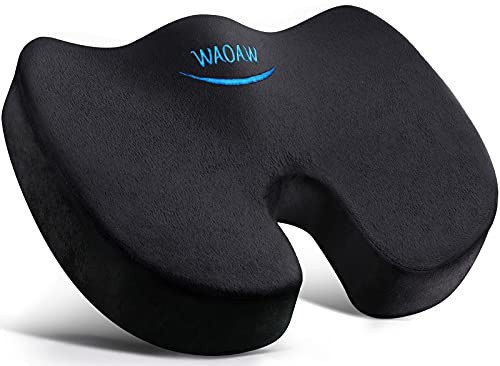WAOAW Seat Cushion for Office Chair, Non-Slip Car Seat Cushion for Desk Chair, Memory Foam Coccyx Seat Cushion