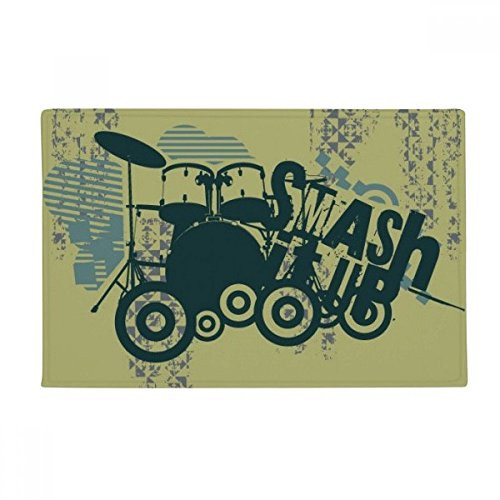 DIYthinker Drum Music Pattern Graffiti Street Ground Mat Non Slip Floor Bathroom Door Rug Carpet