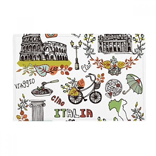 DIYthinker Autumn Colosseum Roma Italy Graffiti Ground Mat Non Slip Floor Bathroom Door Rug Carpet