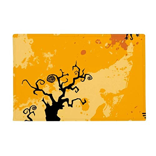 DIYthinker Tree Ghost Fear Halloween Corpse Ground Mat Non Slip Floor Bathroom Door Rug Carpet