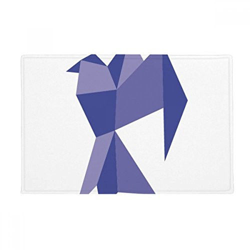 DIYthinker Purple Origami Abstract Pigeon Pattern Ground Mat Non Slip Floor Bathroom Door Rug Carpet