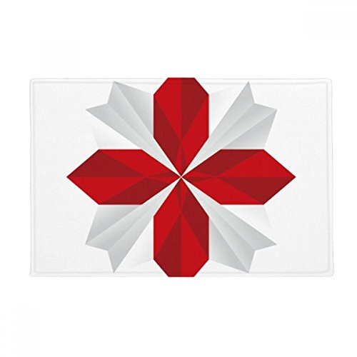 DIYthinker Abstract Christmas Origami Flower Pattern Ground Mat Non Slip Floor Bathroom Door Rug Carpet