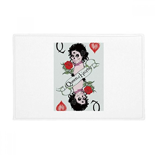 DIYthinker Playing Cards Q Illustration Pattern Ground Mat Non Slip Floor Bathroom Door Rug Carpet