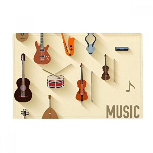 DIYthinker Music Instruments Combination Pattern Ground Mat Non Slip Floor Bathroom Door Rug Carpet