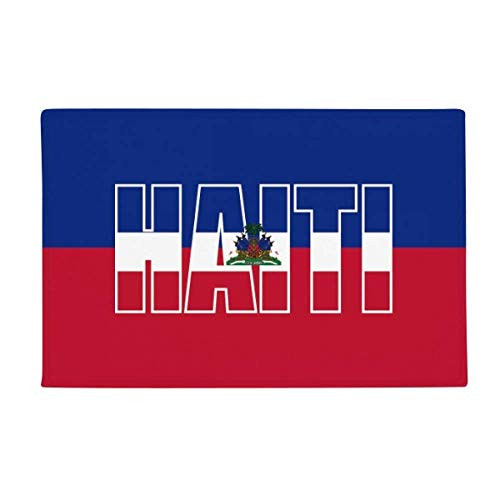 DIYthinker Haiti Country Flag Name Ground Mat Non Slip Floor Bathroom Door Rug Carpet