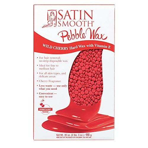 Satin Smooth Wild Cherry Pebble Wax with Vitamin E, 35 oz