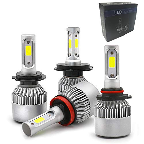 H7 LED Headlight Bulbs All-in-One Conversion Kit Car Headlamp Kit 12V 24W 8000LM 6000K - 1 Year Warranty (H7)