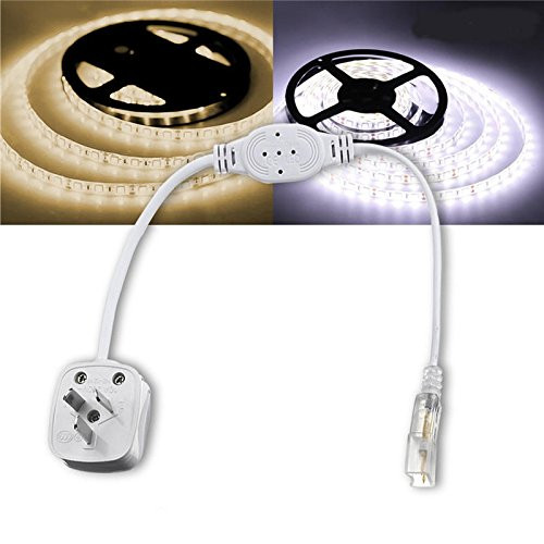 MKCUXC LHM AU Plug Power Supply Adapter Cable for 5050 Single Color LED Strip Light 220V -J-