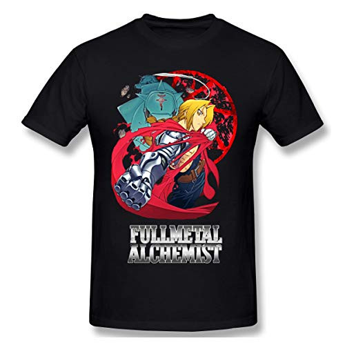 Fullmetal Alchemist Elric Edward Elric Alphonse Funny 3D Printed Short Sleeve Round Neck T-Shirt Black Fullmetal Alchemist Elric Edward Elric Alphonse Funny 3D Printed Short Sleeve Round Neck T-Shirt Black