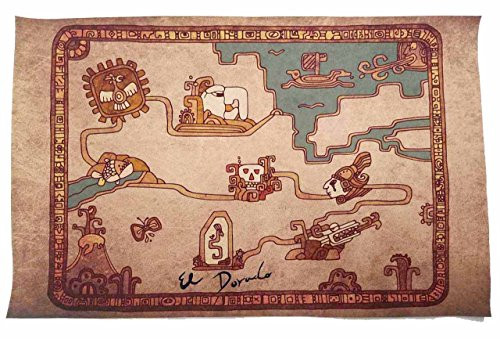El Dorado Road to Map - Antique Cloth Scroll Beige