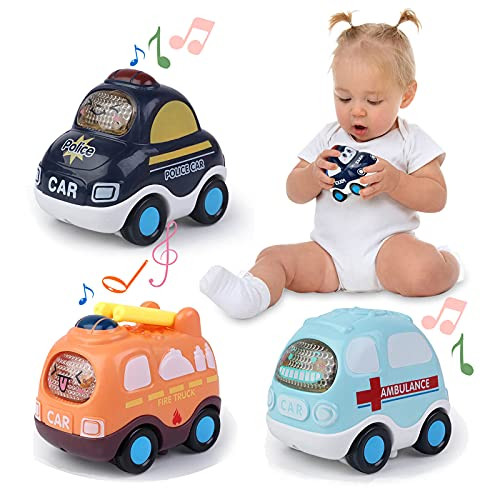 Toy Cars for 1 Year Old Boy - Push and Go Vehicles Toddlers Toy Set 3 Cars with Lights and Sounds 1 2 3 Year Old Toys Boys Girls Early Educational Toys Children Kids Birthday Gift Toy Cars for 1 Year Old Boy - Push and Go Vehicles Toddlers Toy Set 3 Cars with Lights and Sounds 1 2 3 Year Old Toys Boys Girls Early Educational Toys Children Kids Birthday Gift