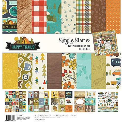 Simple Stories HAPPY TRAILS COLLECT 12X12, us:one size, Black