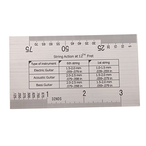 YIJU Strings Action Ruler Gauges Luthiers Measuring Tools for Acoustic Bass Guitars