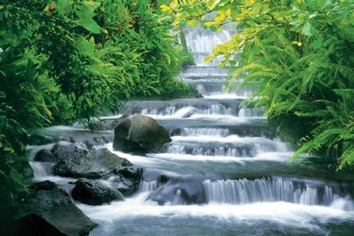 HUGE LAMINATED / ENCAPSULATED Fortuna Falls Horizontal Waterfall POSTER measures 36 x 24 inches -91.5 x 61cm HUGE LAMINATED / ENCAPSULATED Fortuna Falls Horizontal Waterfall POSTER measures 36 x 24 inches -91.5 x 61cm