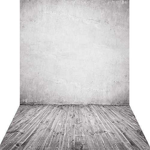 KonPon Photography Backdrop,5x10ft Concrete Wall Light Blue Wood Floor Backdrop for Studio Photo Props Newborns Photography PhototShooting Background KP-001 KonPon Photography Backdrop,5x10ft Concrete Wall Light Blue Wood Floor Backdrop for Studio Photo Props Newborns Photography PhototShooting Background KP-001