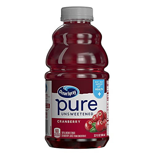 Ocean Spray 100 percent Pure Cranberry Juice, 32 Ounce -Pack of 8-