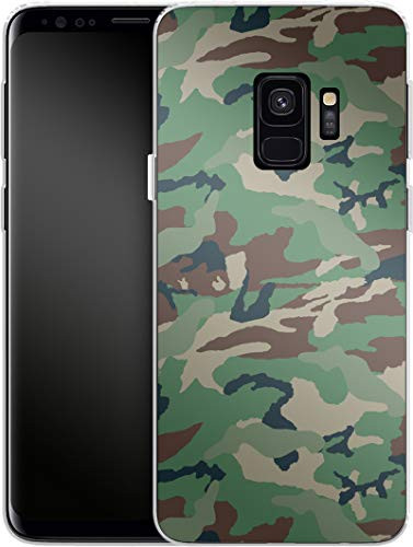Smartphone Silicone Mobile Phone Case Green and Brown Camo Samsung Galaxy S9