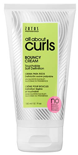 All About Curls Bouncy Cream/ Free of SLS/SLES Sulfates, Silicones  and  Parabens/ Color-Safe, 10-Ounce, clear -903289-