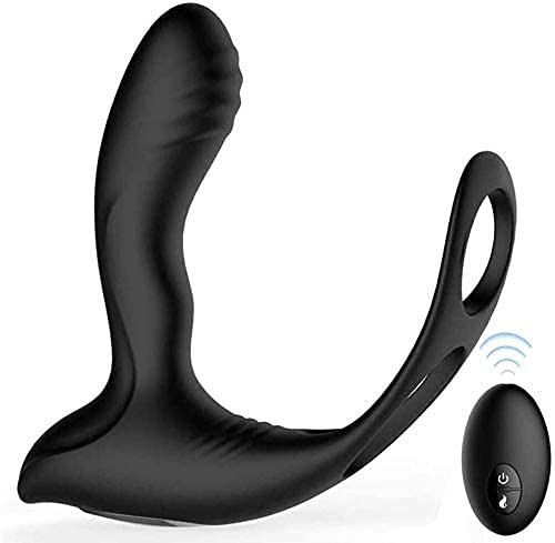 Wireless Remote Control Male Penis Ring Dual-Motor Prostate Vibrator Anal Vibrator Mens Prostate Stimulator Penis Penis Ring Anal Plug Massager 9 Kinds of Vibration Rechargeable Anal Toys