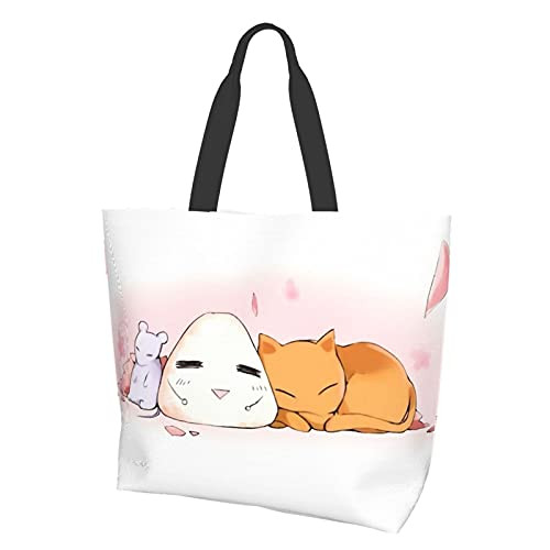 Fruits Basket Anime Tohru Yuki Kyo Tote Bag Shoulder Handbag Purse for Women, Large Shoulder Bag Waterproof Backpack Shopping Bag Handbag with Handle for Working Shopping Traveling