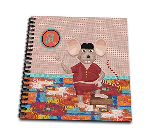 3dRose Image of Big Ear Rat, One Foot on Stool on Abstract Floor, Rat. - Drawing Books -db-329173-1- 3dRose Image of Big Ear Rat, One Foot on Stool on Abstract Floor, Rat. - Drawing Books -db-329173-1-