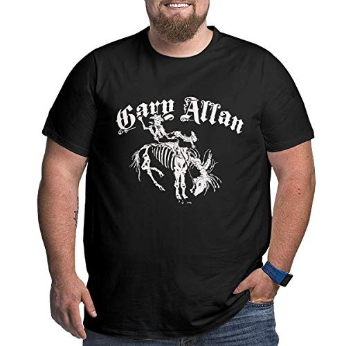 DaigMeng Gary Allan Large Size T Shirt Men Round Neck Short Sleeve Tee Black DaigMeng Gary Allan Large Size T Shirt Men Round Neck Short Sleeve Tee Black