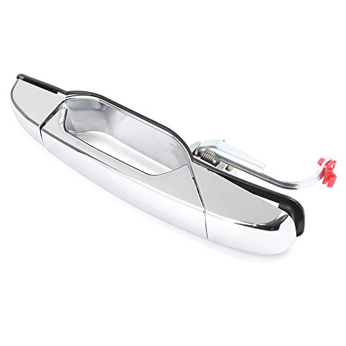 Mallofusa Chrome Rear Outer Door Handle, Rear Left Side, Compatible for 2007-2013 Chevrolet Chevy Suburban/Tahoe  and  Cadillac Escalade Base/Esv/Ext/Hybrid