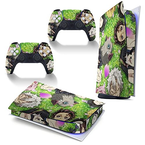 PS5 console controller skin sticker Demon Slayer PlayStation 5 full body vinyl skin sticker protection decal-Digital edition-