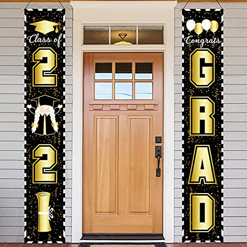 ORTIGIA Graduation Decorations 2021 Congrats Grad Porch Sign Graduation banners front porch Class of 2021 Graduation Party Supplies Hanging Banner for Kindergarten Senior High School College Graduates ORTIGIA Graduation Decorations 2021 Congrats Grad Porch Sign Graduation banners front porch Class of 2021 Graduation Party Supplies Hanging Banner for Kindergarten Senior High School College Graduates