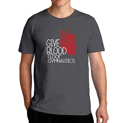 Eddany Give Blood Floor Gymnastics T-Shirt Dark Silver
