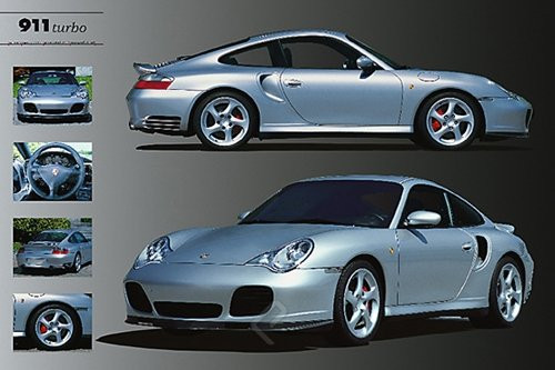Porsche 911 Turbo - MAXI LAMINATED/ENCAPSULATED POSTER - Measures approx. 36 x 24 inches -91.5 x 61cm- Porsche 911 Turbo - MAXI LAMINATED/ENCAPSULATED POSTER - Measures approx. 36 x 24 inches -91.5 x 61cm-