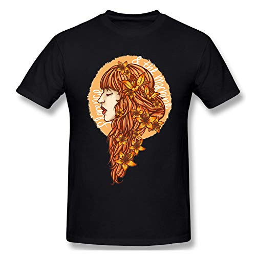 Florence and The Machine Men T Shirt Round Neck Casual Summer Tops Short Sleeve T-Shirt Black Florence and The Machine Men T Shirt Round Neck Casual Summer Tops Short Sleeve T-Shirt Black