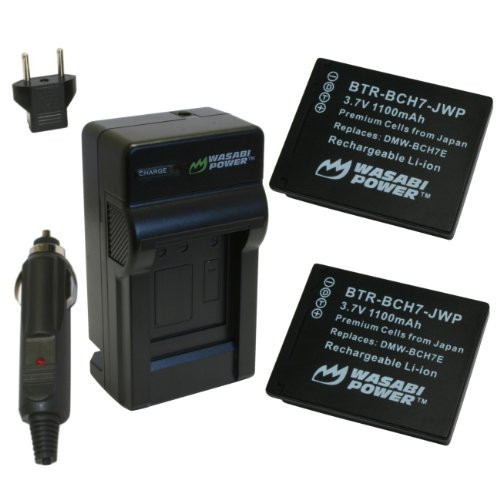 Wasabi Power Battery and Charger Kit for Panasonic DMW-BCH7, DMW-BCH7PP, DMW-BCH7E, Lumix DMC-FP1, DMC-FP2, DMC-FP3, DMC-FT10, DMC-TS10