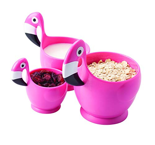 Joie Kitchen Gadgets Flamingo Measuring Cups 3pc Set, Plastic