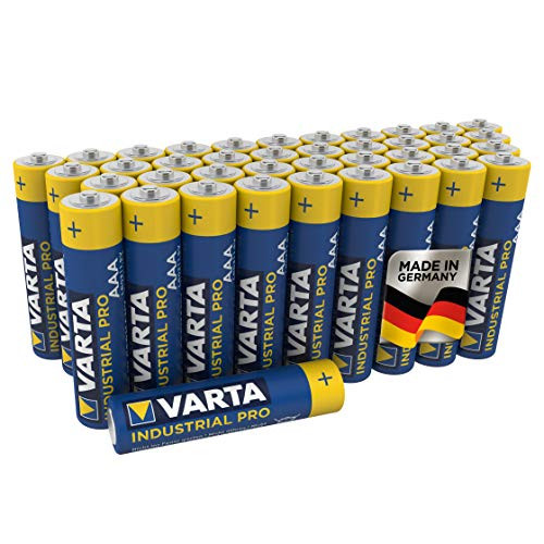VARTA Industrial Pro AAA Micro Alkaline Batteries LR6-40-Pack, Made in Germany