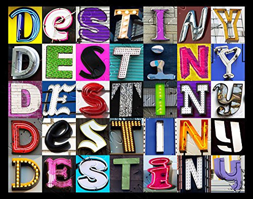 DESTINY Personalized Name Poster Using Sign Letters - 11"x14" DESTINY Personalized Name Poster Using Sign Letters - 11"x14"