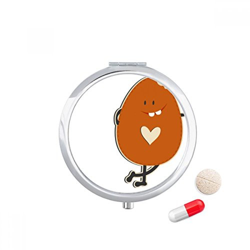Easter Religion Festival Brown Egg Pill Case Pocket Medicine Storage Box Container Dispenser