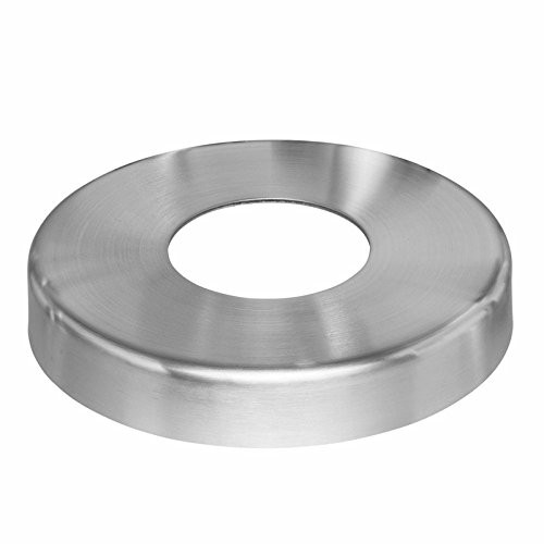 Stainless Steel Cover Plate for Round Post Floor Flange/Base Anchor on Cable Rail Deck, 316 Marine Grade