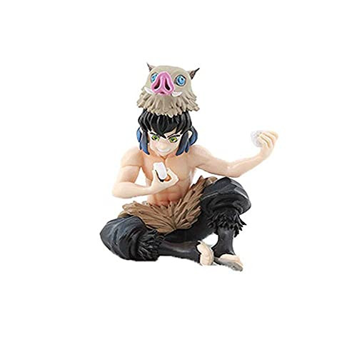 Demon Slayer Figure Inosuke Figure Cake Topper Demon Slayer Theme Party Supplies Decoration -3.9 Inch-