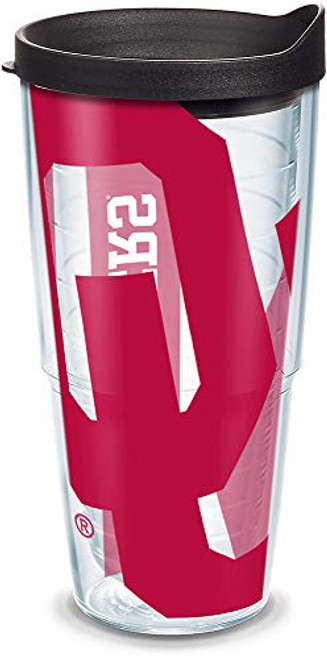 Tervis 1094911 Oklahoma Sooners Colossal Tumbler with Wrap and Black Lid 24oz, Clear Tervis 1094911 Oklahoma Sooners Colossal Tumbler with Wrap and Black Lid 24oz, Clear
