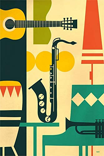 Puzzles for Adults 500 Piece Floor Puzzle Musical Instrument Large Puzzle Family Creative Game Toys Gift Challenging Educational Artwork Collection 52x38cm