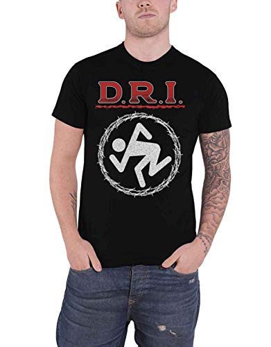 Dirty Rotten Imbeciles D.R.I. T Shirt Barbed Wire Band Logo Official Mens Black Size S