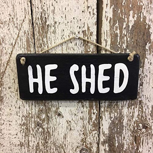 NOT BRANDED 14x33cm She Shed He Shed She Cave Sign Man Cave Decor Girl Cave Gifts She Shed Decor Gift for Woman Cave Girls Houses Sorority House Decor Man Cave 840971