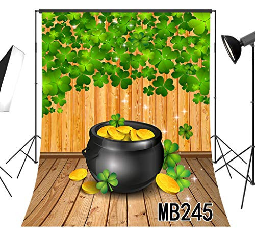 LB St.Patricks Day Backdrop for Photography 5x7ft Green Shamrock Clovers Spring Backdrop Rustic Wood Floor Photo Background Studio Props Vinyl Customized MB245 LB St.Patricks Day Backdrop for Photography 5x7ft Green Shamrock Clovers Spring Backdrop Rustic Wood Floor Photo Background Studio Props Vinyl Customized MB245