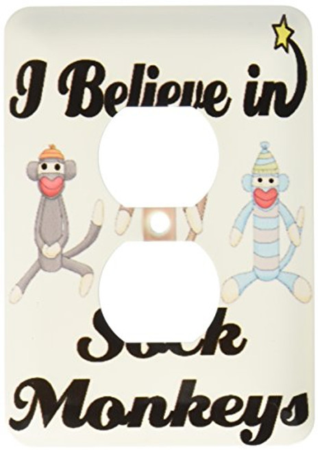 3dRose LSP_105557_6 I Believe in Sock Monkeys 2 Plug Outlet Cover, Multicolor 3dRose LSP_105557_6 I Believe in Sock Monkeys 2 Plug Outlet Cover, Multicolor