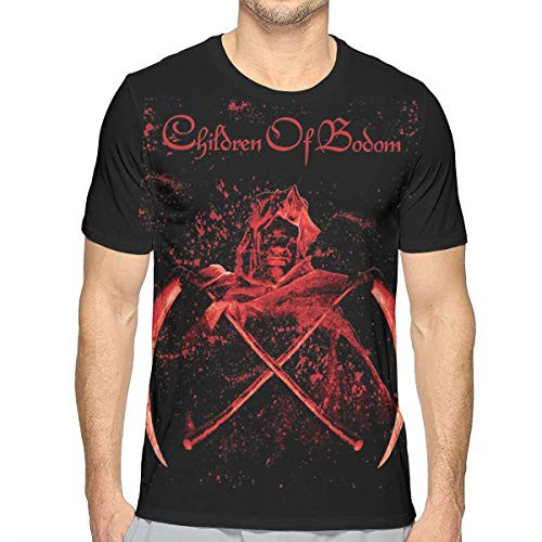 Children of Bodom Mens T Shirt Personality 3D Printed Round Neck Short Sleeve Tops White Children of Bodom Mens T Shirt Personality 3D Printed Round Neck Short Sleeve Tops White