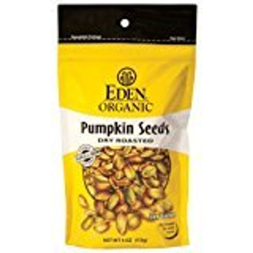 Eden Organic Pumpkin Seeds, Dry Roasted, 4 Ounce (Pack - 5) Eden Organic Pumpkin Seeds, Dry Roasted, 4 Ounce (Pack - 5)